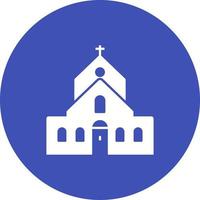 Church Building II Circle Background Icon vector