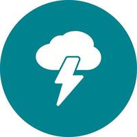 Lightning Circle Background Icon vector