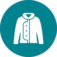 Warm Jacket Circle Background Icon vector