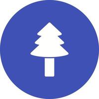 Tree II Circle Background Icon vector