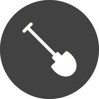 Shovel Circle Background Icon vector