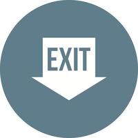 Exit Circle Background Icon vector