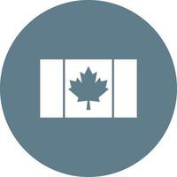 Canada Circle Background Icon vector