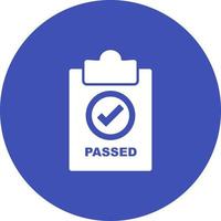 QC Passed Circle Background Icon vector