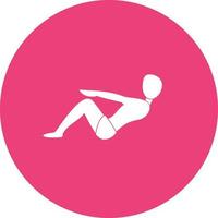 Boat Pose Circle Background Icon vector