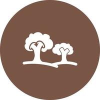 Trees Circle Background Icon vector