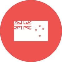 New Zealand Circle Background Icon vector