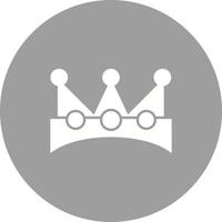 King Crown Circle Background Icon vector