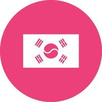 South Korea Circle Background Icon vector