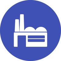 Factory Circle Background Icon vector