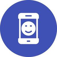Happy Face Circle Background Icon vector