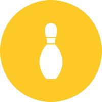 Bowling Pin Circle Background Icon vector