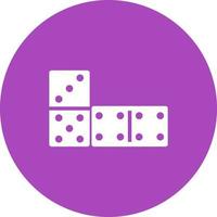 Domino Game Circle Background Icon vector