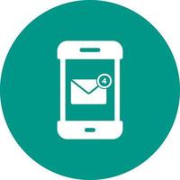 New Messages Circle Background Icon vector