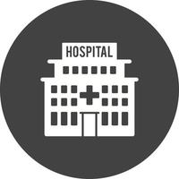 icono de fondo de círculo de hospital vector