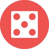 Dice Circle Background Icon vector