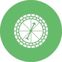 Roulette with Arrow Circle Background Icon vector