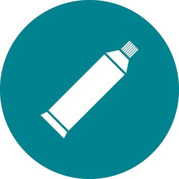Toothpaste Circle Background Icon vector