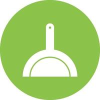 Dustpan Circle Background Icon vector