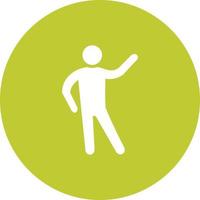 Courageous Circle Background Icon vector