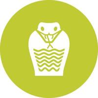 Snake Face Circle Background Icon vector