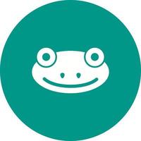 Frog Face Circle Background Icon vector