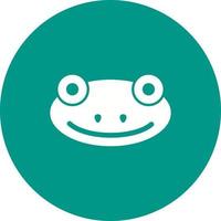 Frog Face Circle Background Icon vector