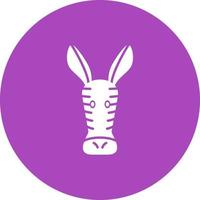 Zebra Face Circle Background Icon vector