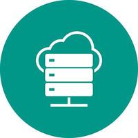 Cloud Computing Circle Background Icon vector