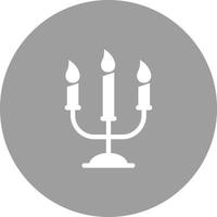 Candle Stand Circle Background Icon vector