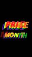 Vertical colorful text animation for gay pride day video