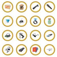 Spy cartoon icon circle vector