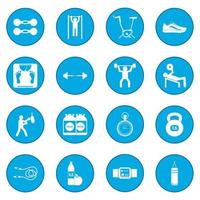 Gym icon blue vector