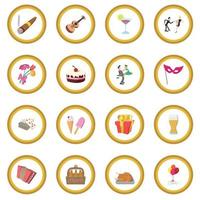 Party icon circle vector