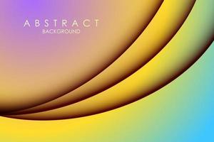 abstract 3d colorful gradient papercut wavy background vector