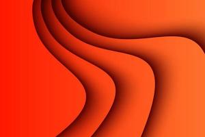 Abstract modern orange gradient wavy papercut background dimension layers.eps10 vector