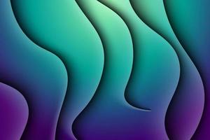 abstract colorful green purple gradient wavy shape dynamic light and shadow background.eps10 vector