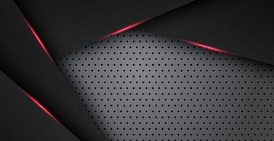 abstracto rojo negro espacio marco diseño diseño tecnología triángulo concepto plata textura fondo. eps10 vector