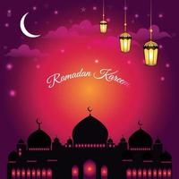 Ramadan Mubarak Banner Template vector