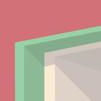 fondos minimalistas de arquitectura abstracta para tus redes sociales, historias. Fondo geométrico colorido, ilustración vectorial. cartel de dibujos animados creativos brillantes, impresión de arte, decoración de pared. vector