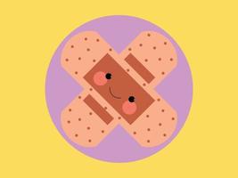 Cute Cross Band Aid vector