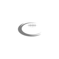 diseño de logotipo de icono de pelota de rugby vector