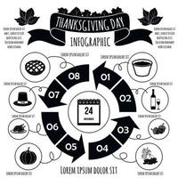 Thanksgiving Day infographic elements vector