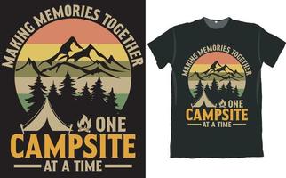 Making Memories Camper T Shirt Design vector