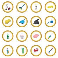 Cleaning cartoon icon circle vector