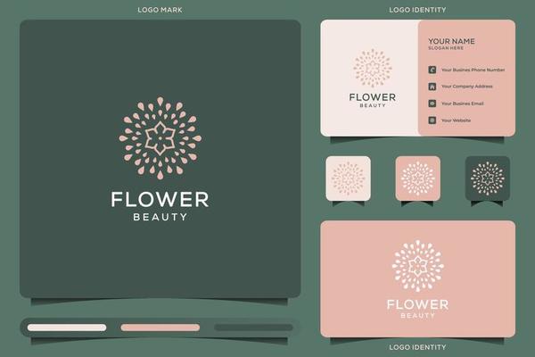 Beauty flower logo inspiration vector