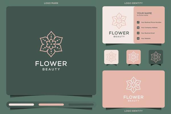 Beauty flower logo inspiration vector