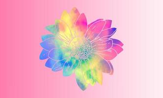 flor colorido diseño vector