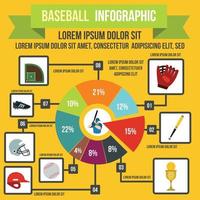 infografía de béisbol, estilo plano vector