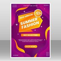 Poster Template Summer Fashion Sale vector